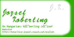 jozsef koberling business card